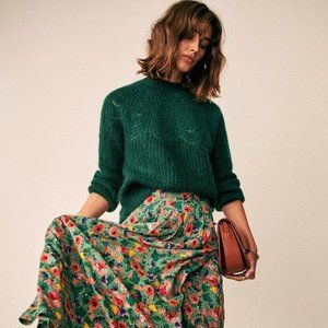 Sezane Paulin Jumper, Green, XS